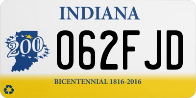 IN license plate 062FJD