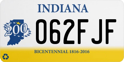 IN license plate 062FJF