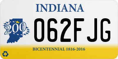 IN license plate 062FJG
