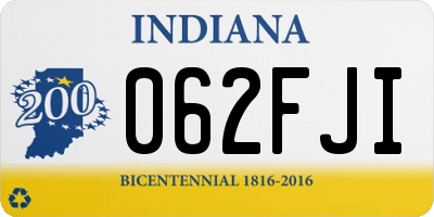 IN license plate 062FJI