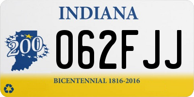 IN license plate 062FJJ