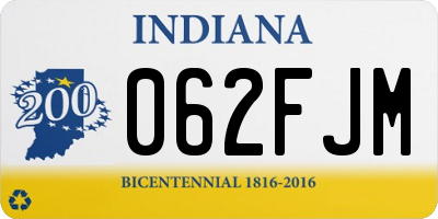 IN license plate 062FJM
