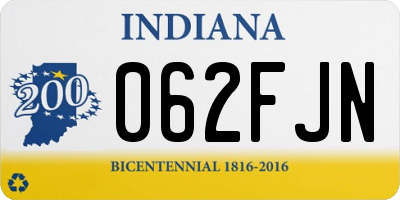 IN license plate 062FJN