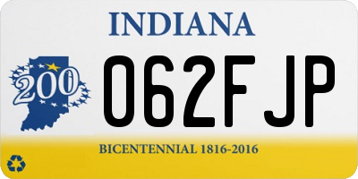 IN license plate 062FJP