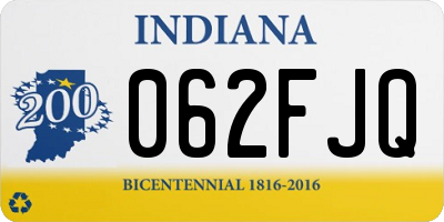 IN license plate 062FJQ