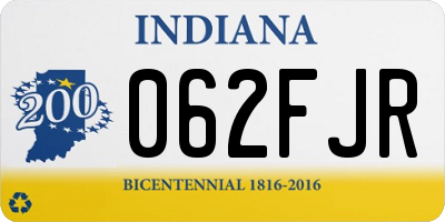 IN license plate 062FJR
