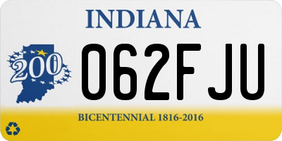 IN license plate 062FJU