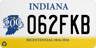 IN license plate 062FKB
