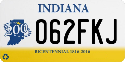 IN license plate 062FKJ