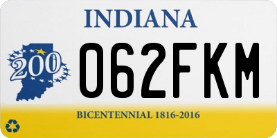 IN license plate 062FKM
