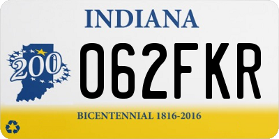 IN license plate 062FKR