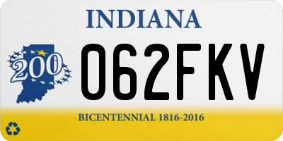 IN license plate 062FKV