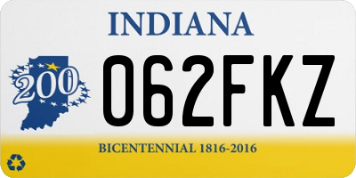 IN license plate 062FKZ