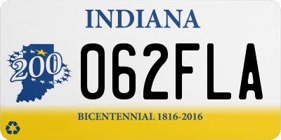 IN license plate 062FLA
