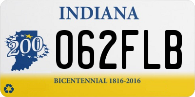 IN license plate 062FLB