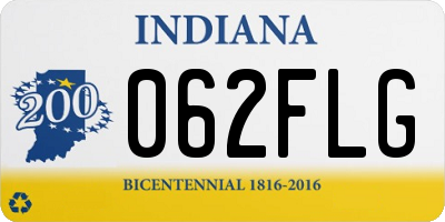 IN license plate 062FLG