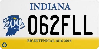IN license plate 062FLL