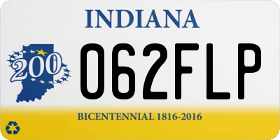 IN license plate 062FLP