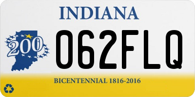 IN license plate 062FLQ