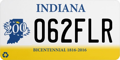 IN license plate 062FLR