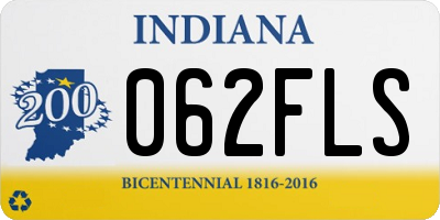 IN license plate 062FLS