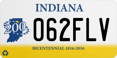 IN license plate 062FLV