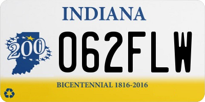 IN license plate 062FLW