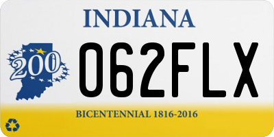 IN license plate 062FLX