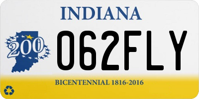 IN license plate 062FLY