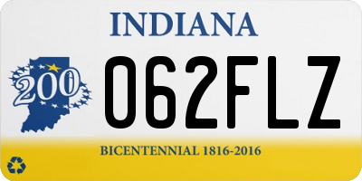 IN license plate 062FLZ