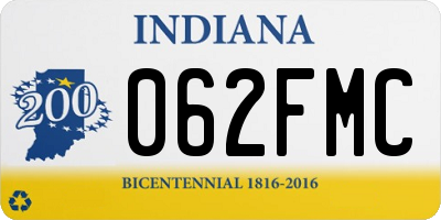 IN license plate 062FMC