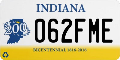 IN license plate 062FME