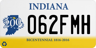 IN license plate 062FMH