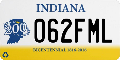 IN license plate 062FML
