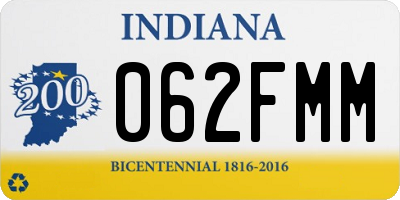 IN license plate 062FMM