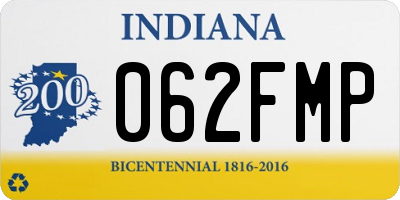 IN license plate 062FMP
