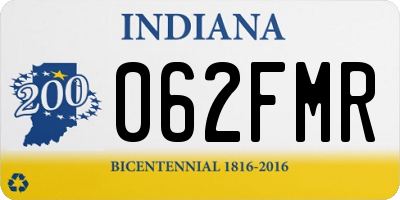 IN license plate 062FMR