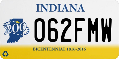 IN license plate 062FMW