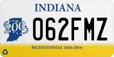 IN license plate 062FMZ