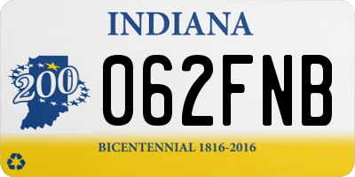 IN license plate 062FNB