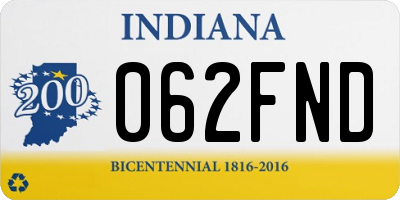 IN license plate 062FND