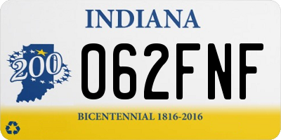 IN license plate 062FNF