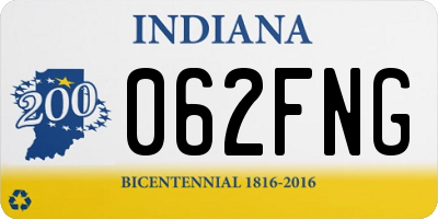 IN license plate 062FNG