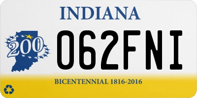 IN license plate 062FNI