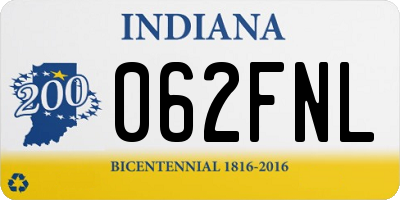 IN license plate 062FNL