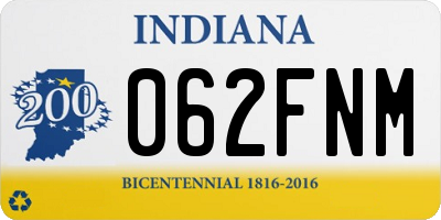 IN license plate 062FNM