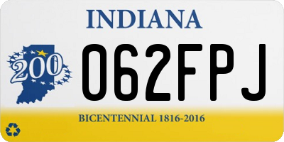 IN license plate 062FPJ