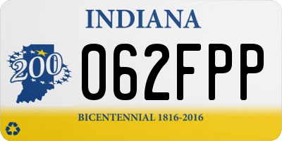 IN license plate 062FPP