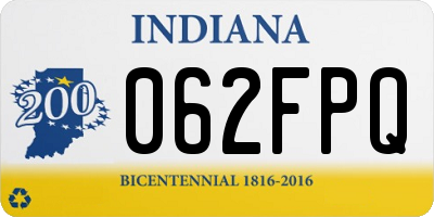 IN license plate 062FPQ