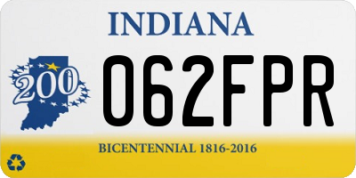 IN license plate 062FPR